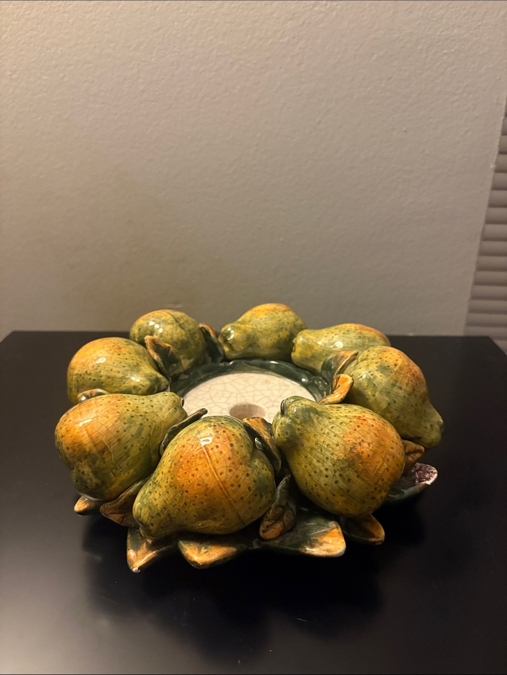 Vintage Ceramic pear candle/taper holder